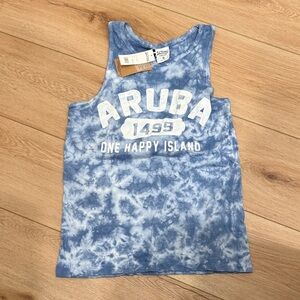 Aruba Blue Tie-Dye Tank Top